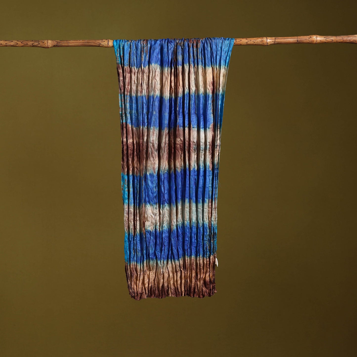 Multicolor - pure silk tie-dye shibori stole 108