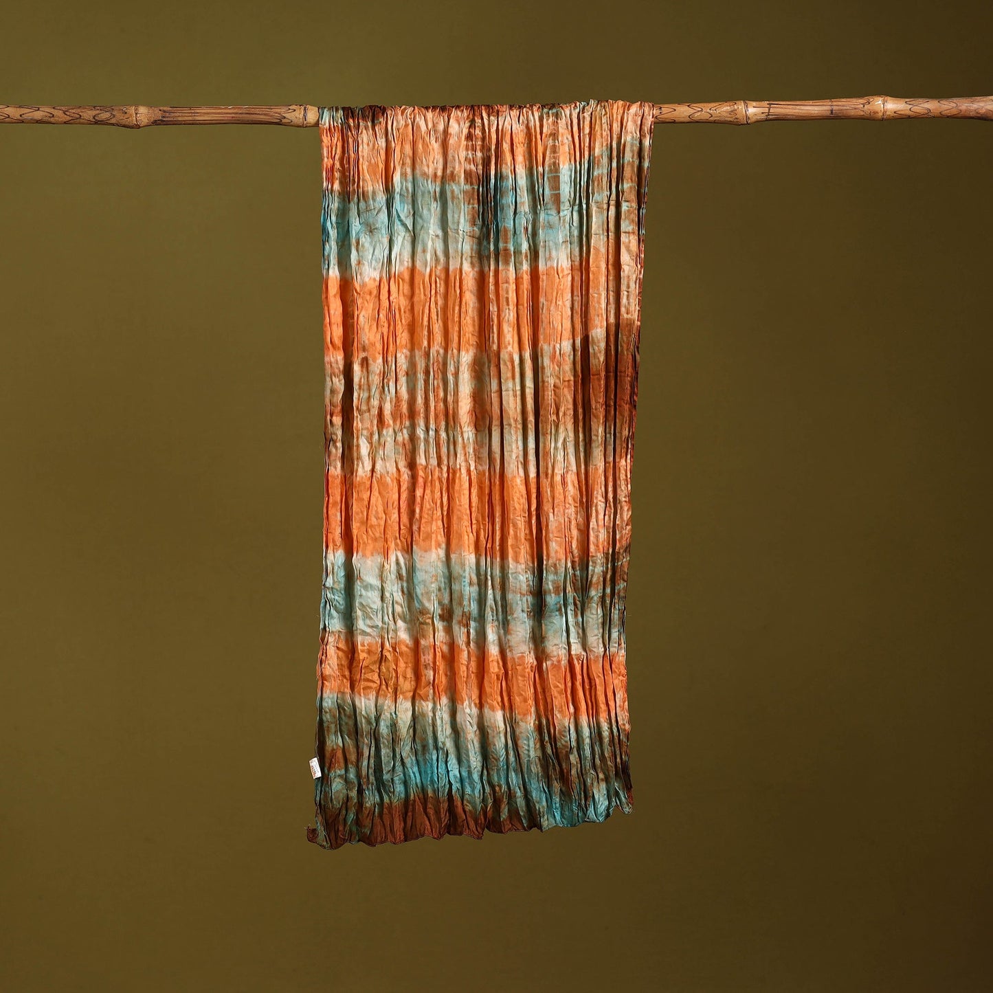 Multicolor - pure silk tie-dye shibori stole 109