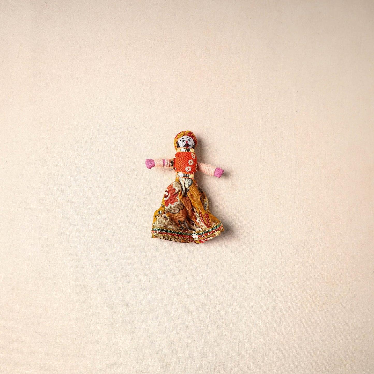 Multicolor - rajasthani puppet couple handmade magnet (set