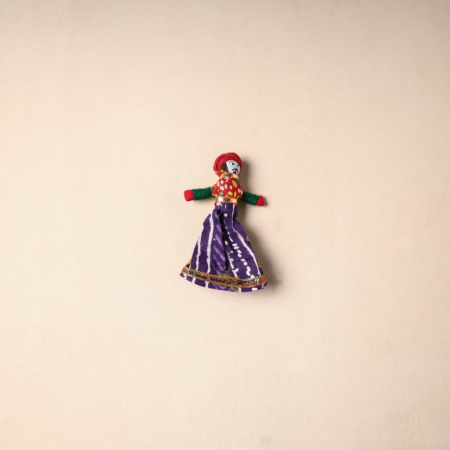 Multicolor - rajasthani puppet couple handmade magnet (set
