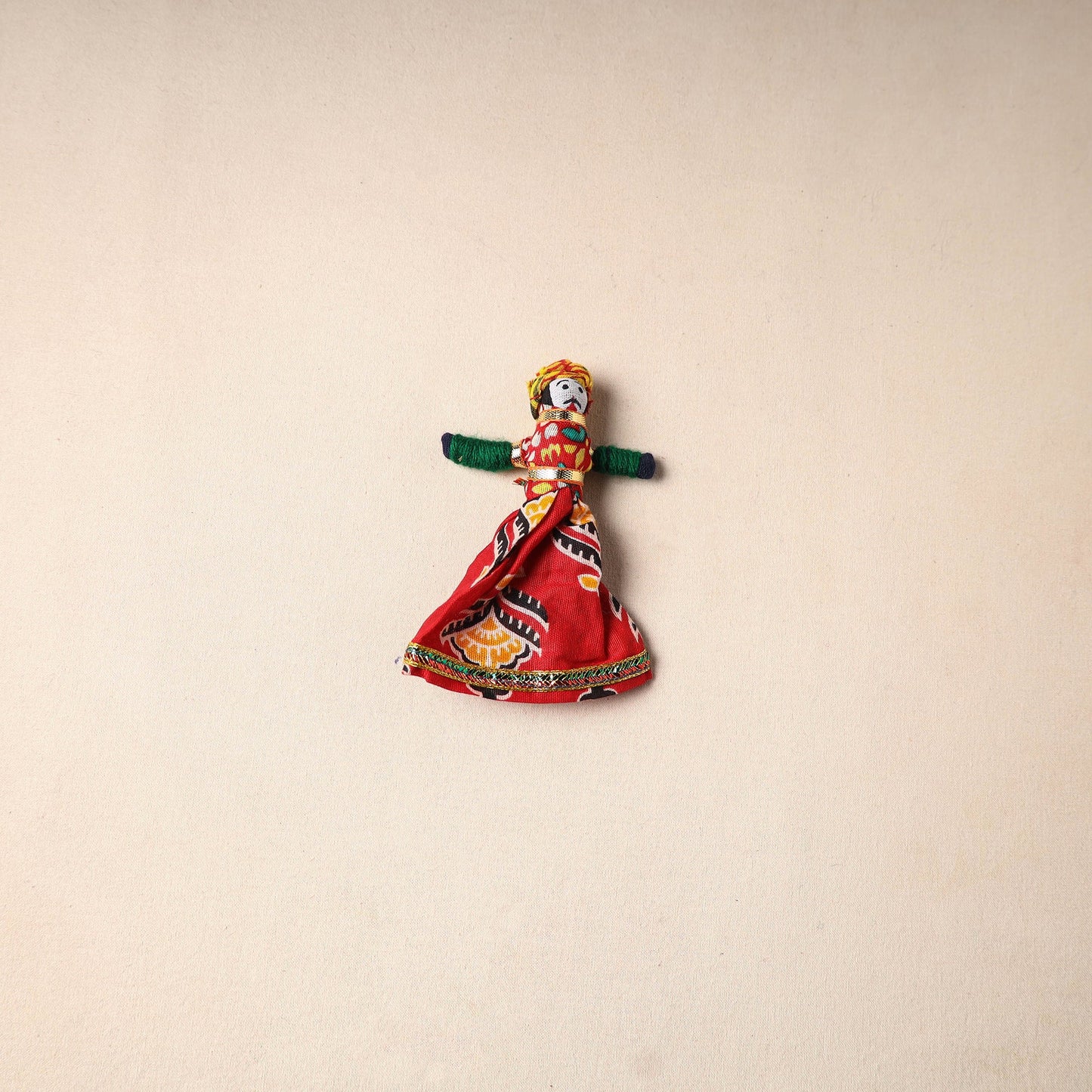 Multicolor - rajasthani puppet couple handmade magnet (set