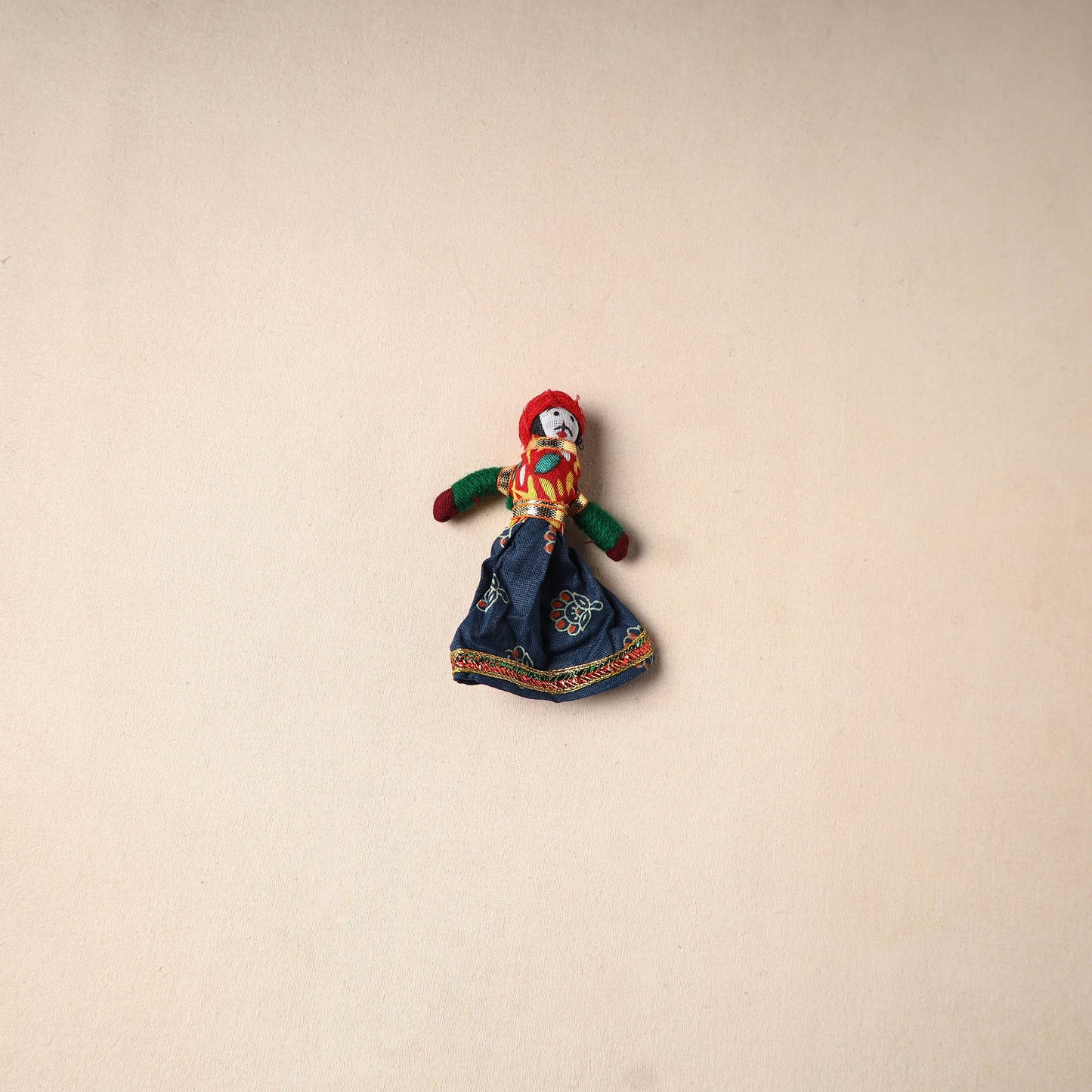 Multicolor - rajasthani puppet couple handmade magnet (set