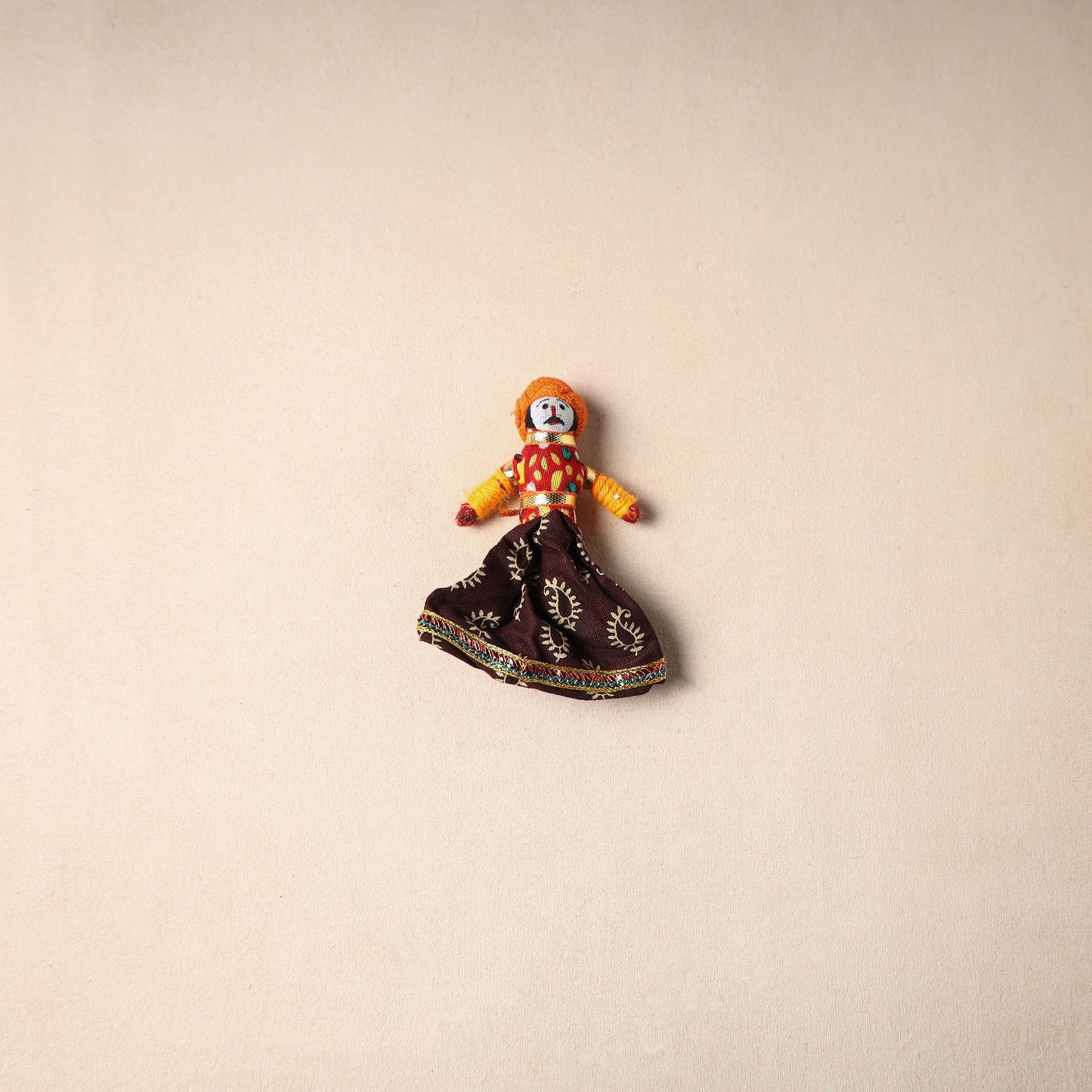 Multicolor - rajasthani puppet couple handmade magnet (set