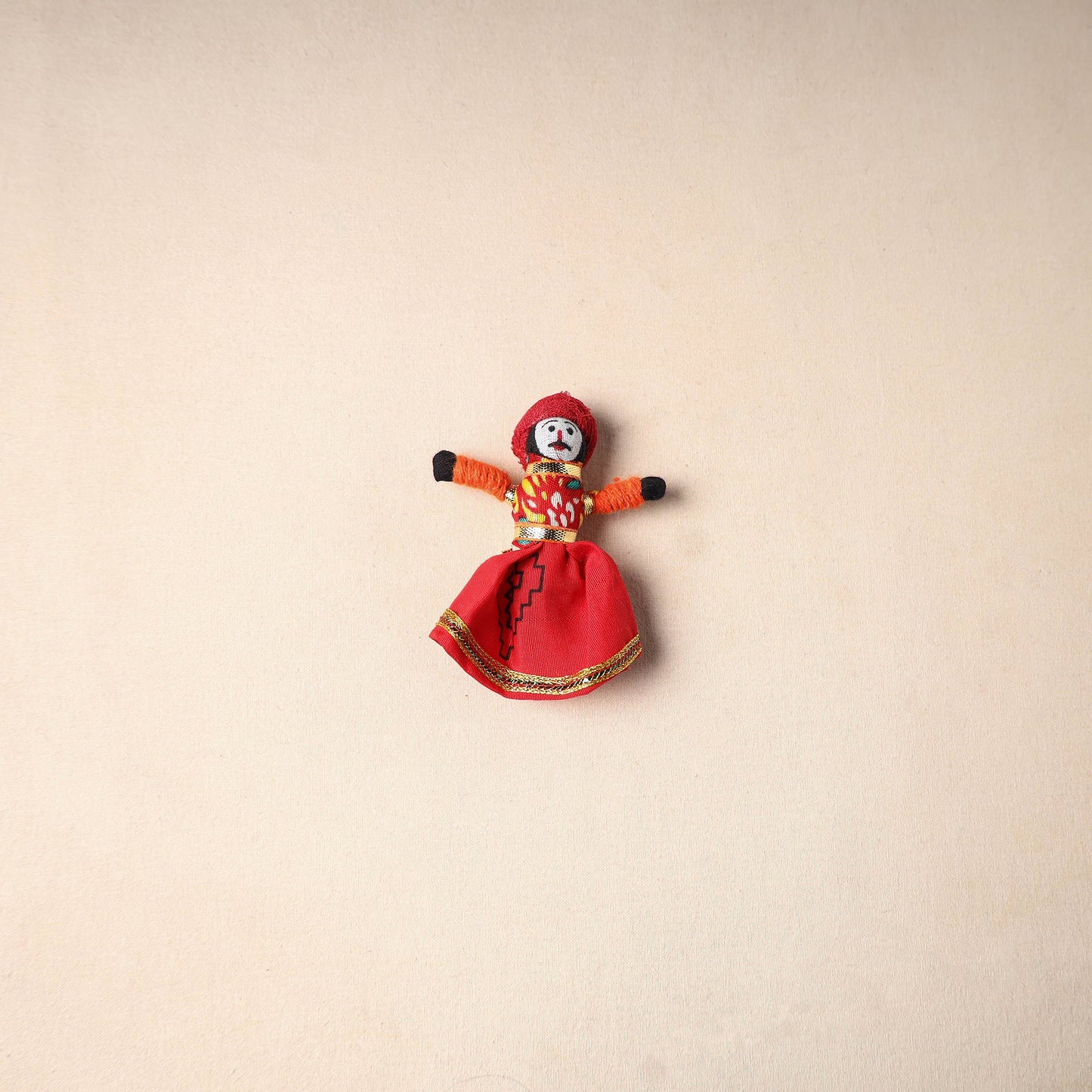 Multicolor - rajasthani puppet couple handmade magnet (set