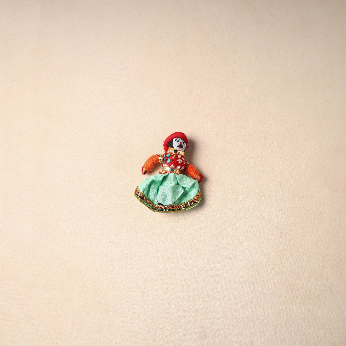 Multicolor - rajasthani puppet couple handmade magnet (set