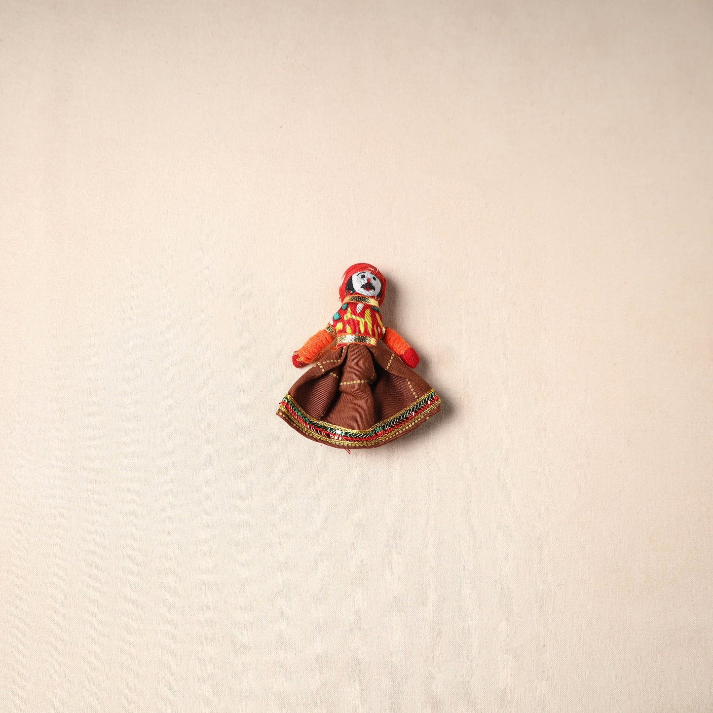 Multicolor - rajasthani puppet couple handmade magnet (set