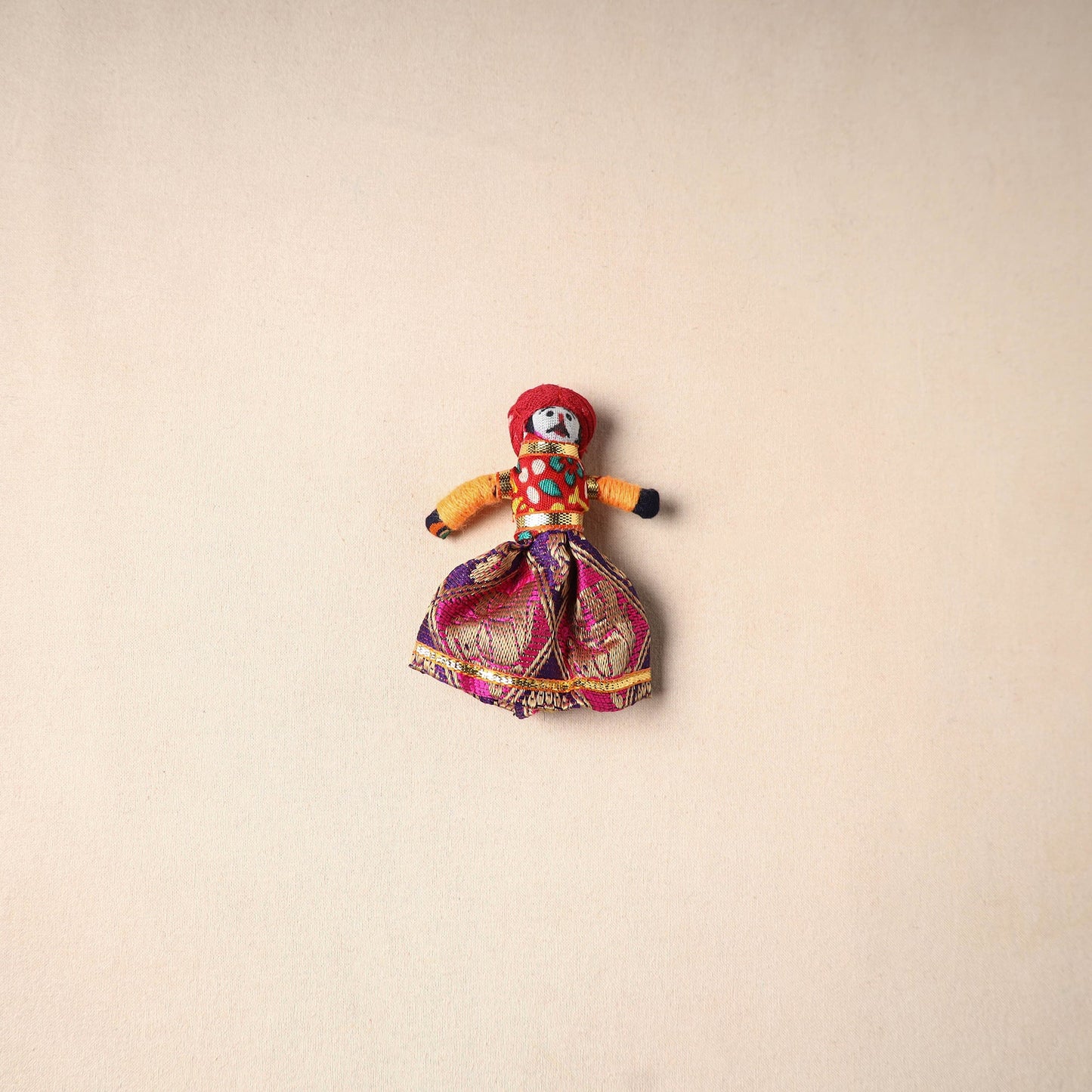 Multicolor - rajasthani puppet couple handmade magnet (set