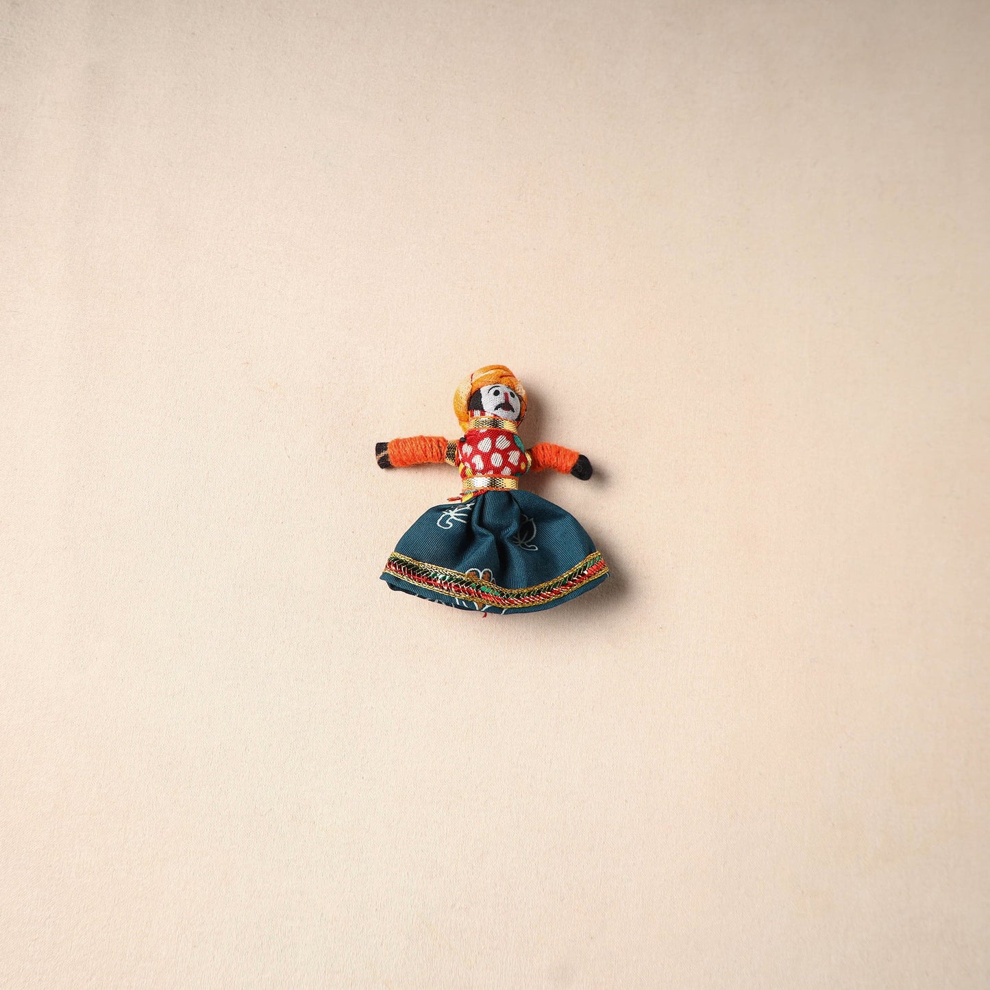 Multicolor - rajasthani puppet couple handmade magnet (set