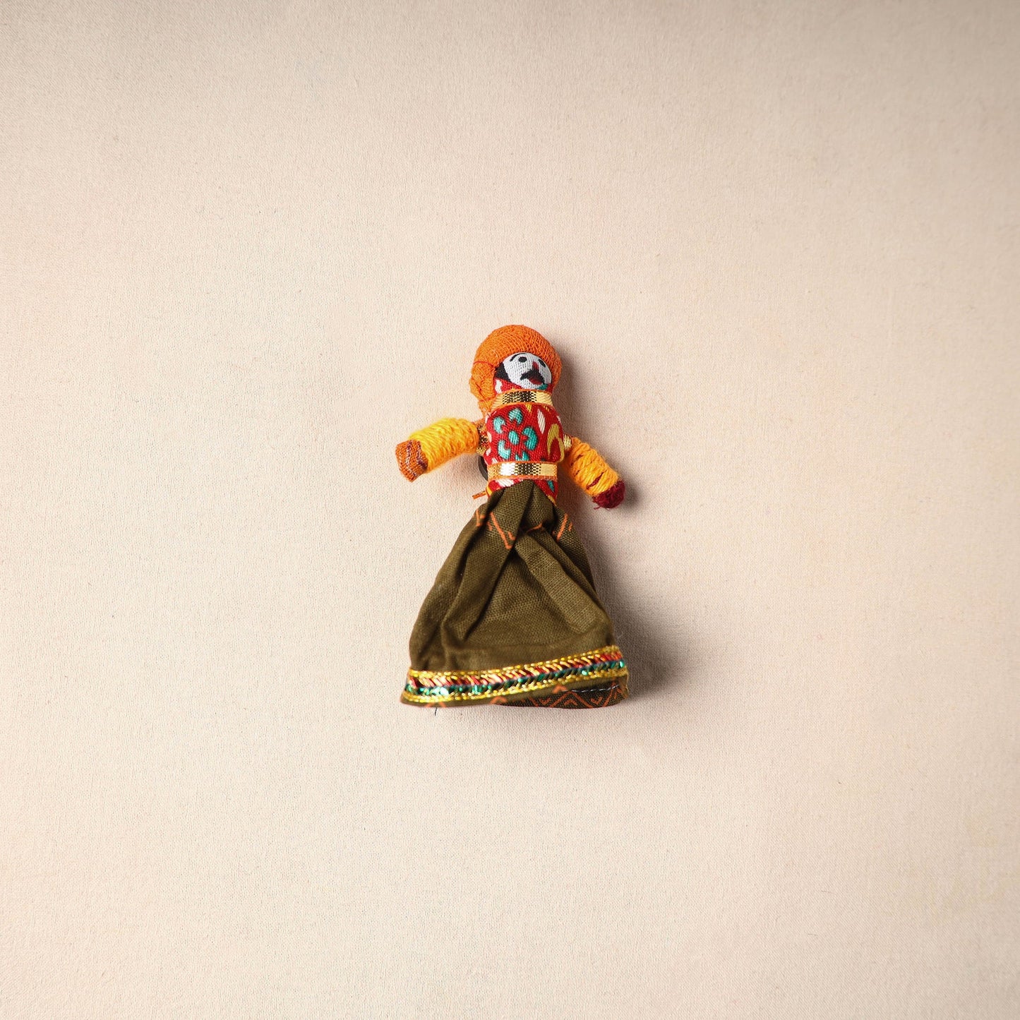 Multicolor - rajasthani puppet couple handmade magnet (set