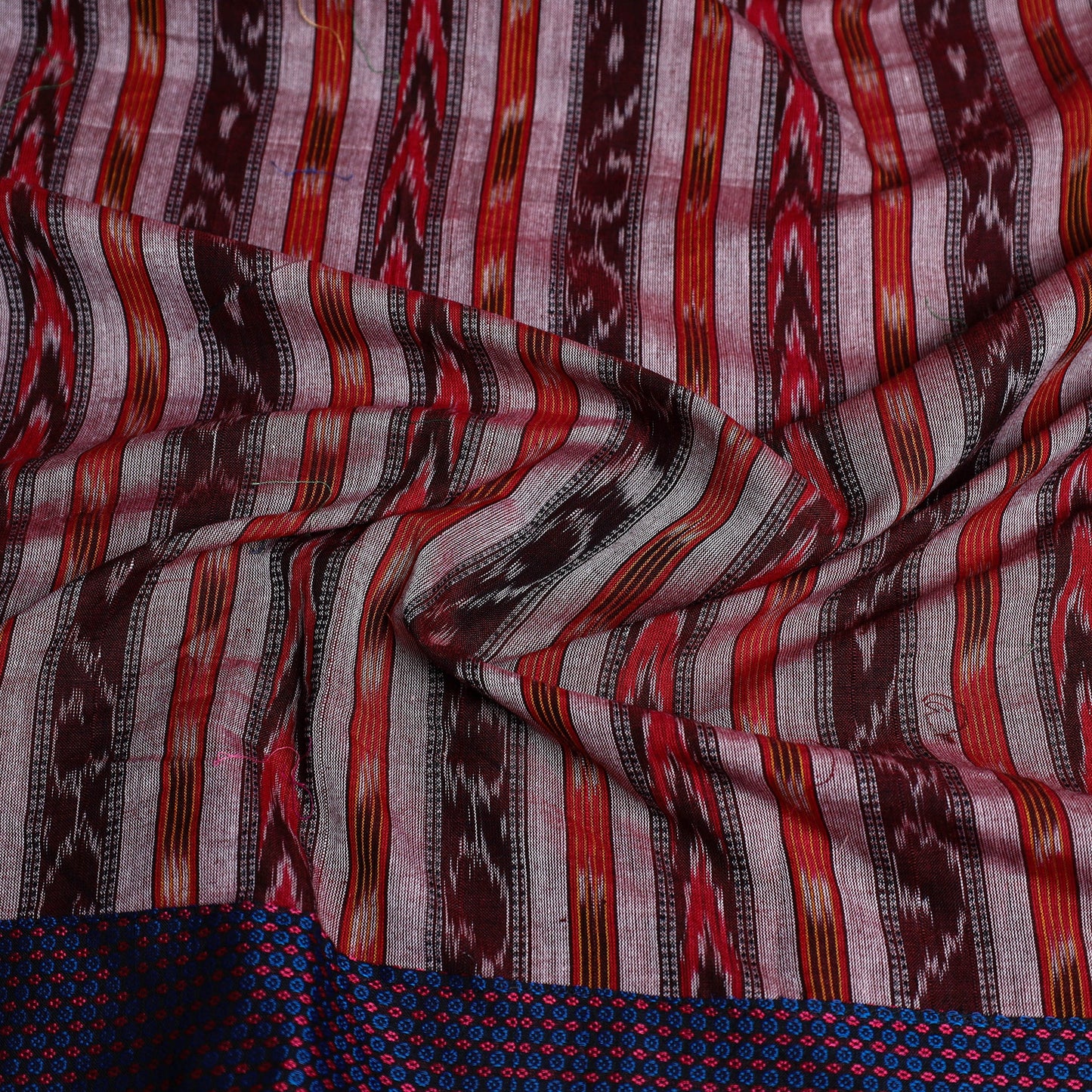 Multicolor - Rangoli Cotton Sambalpuri Ikat Blouse Material 11