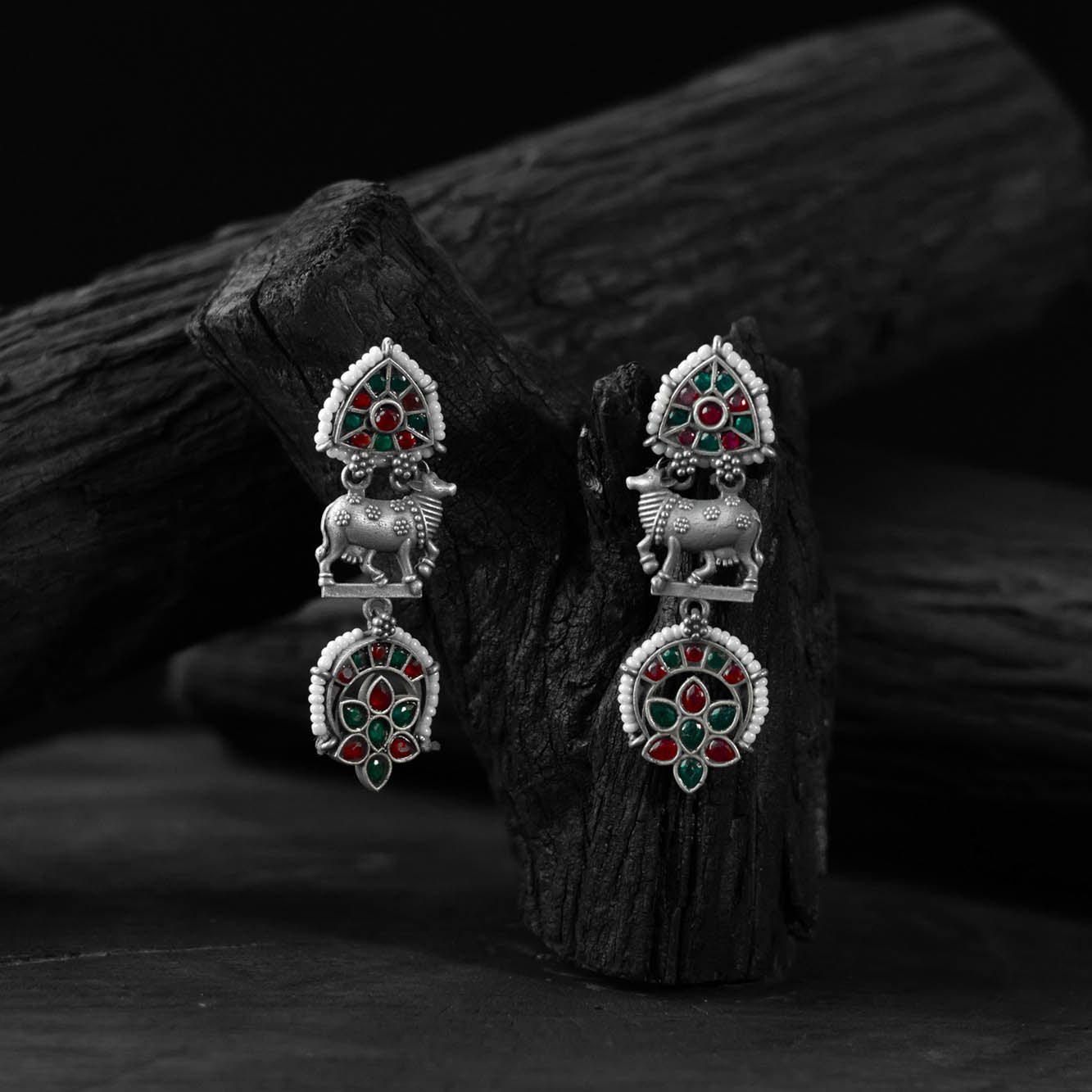 Multicolor - saanjh bela nandi oxidised earrings