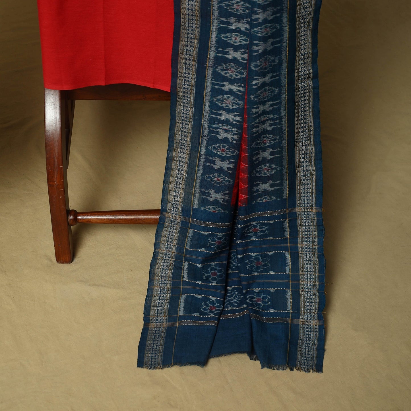 Sambalpuri ikat handloom cotton 3pc unstitched dress