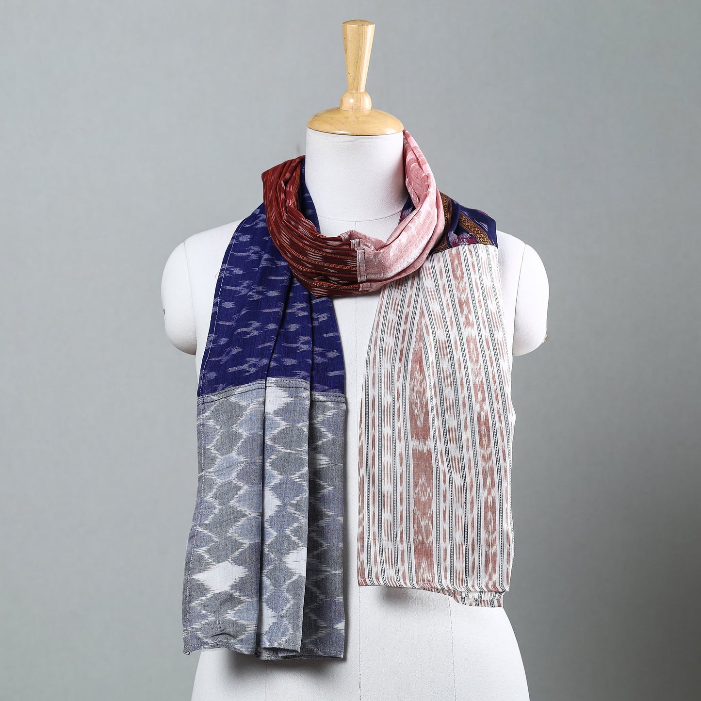 Sambalpuri Ikat Patchwork Cotton Stole Online at iTokri.com