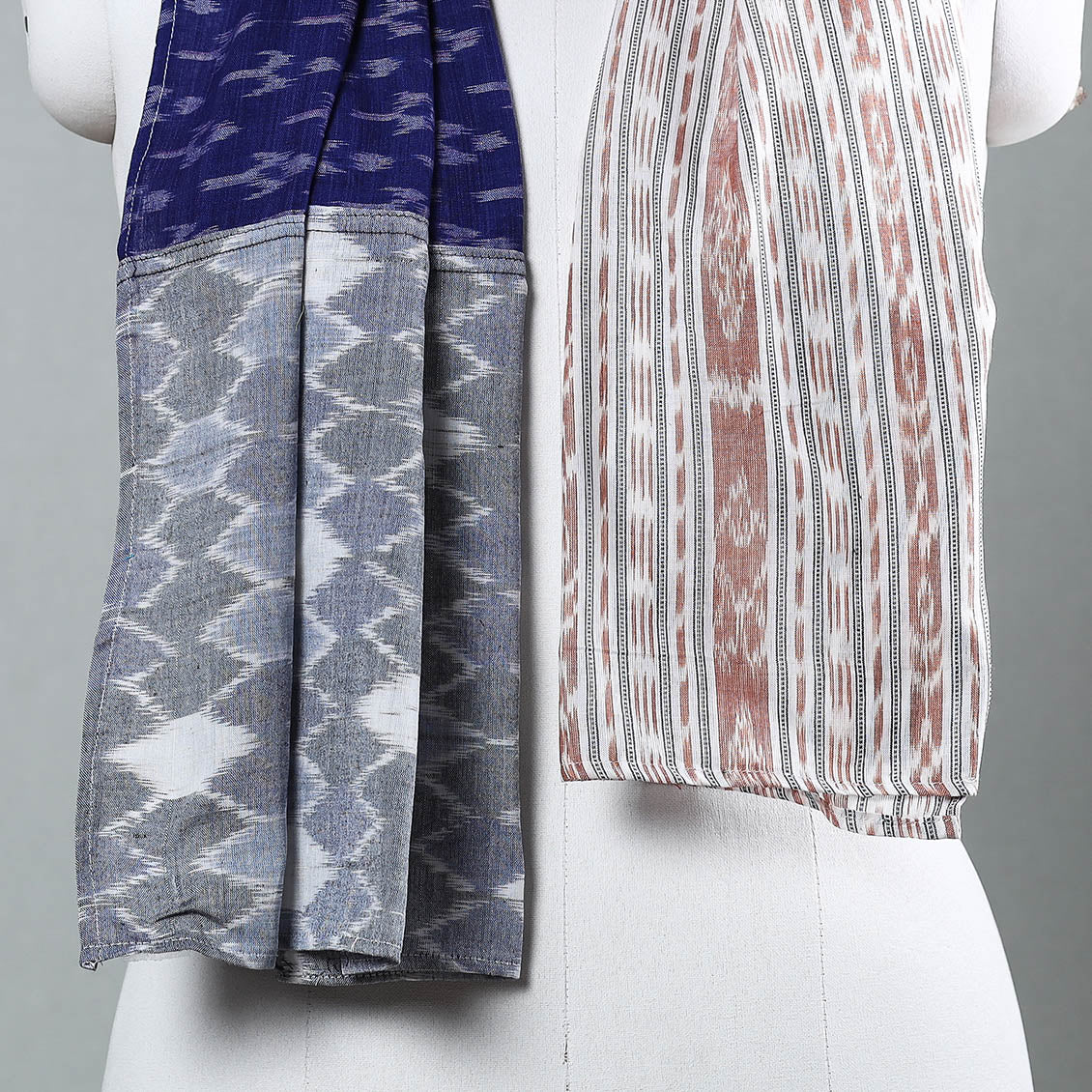 Sambalpuri Ikat Patchwork Cotton Stole Online at iTokri.com