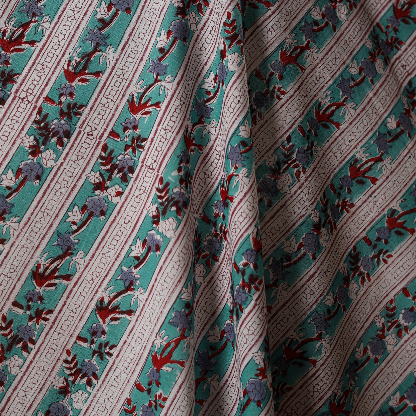 Multicolor - sanganeri cotton fabric 05 - handcrafted