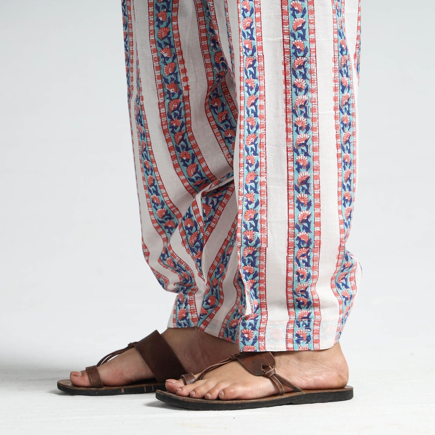 Multicolor - sanganeri block printed cotton elasticated