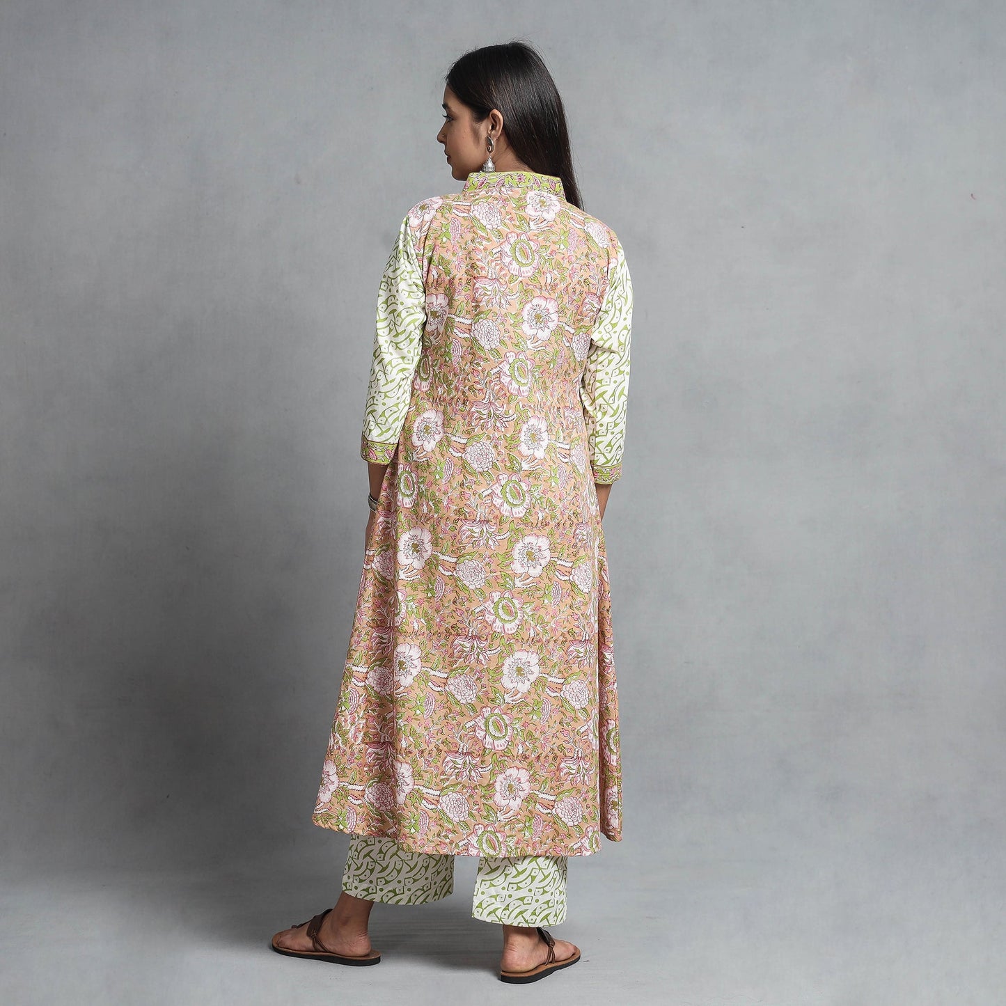 Sanganeri Kurta with Palazzo & Dupatta Set