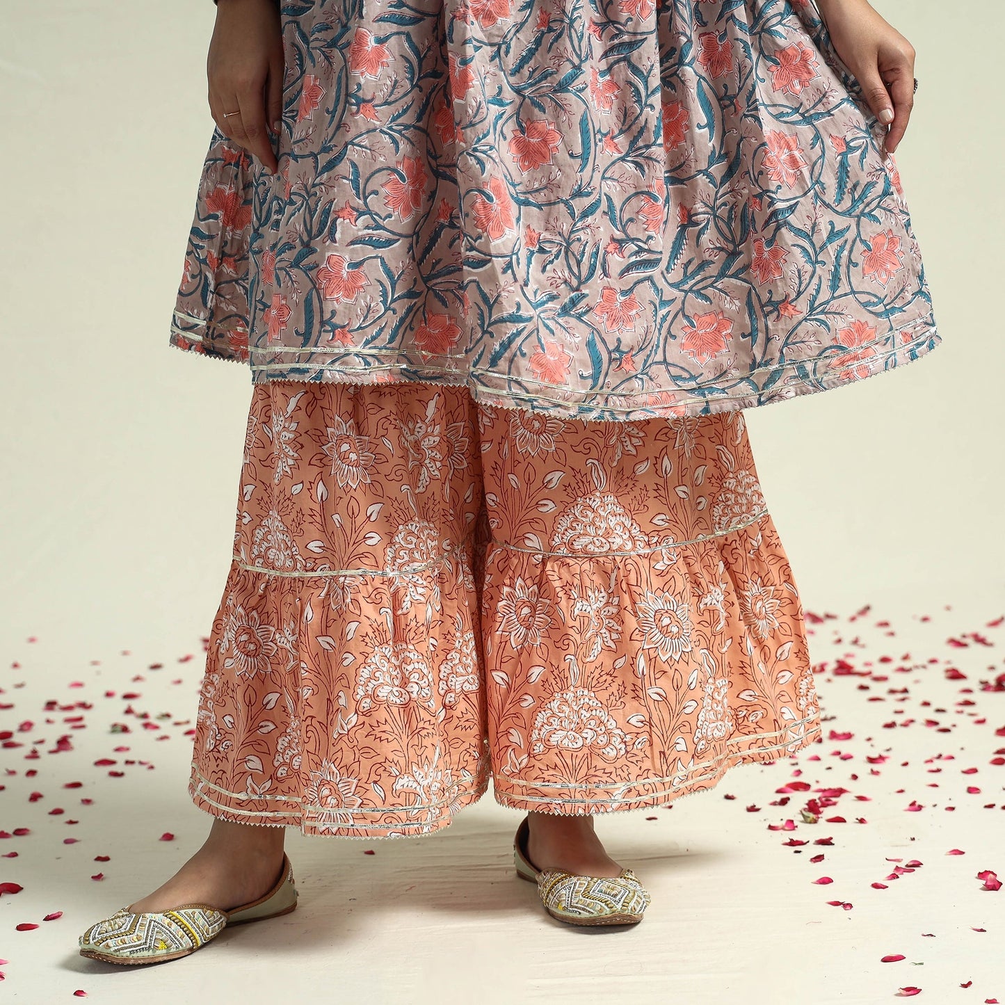 Sanganeri Kurta with Sharara Set