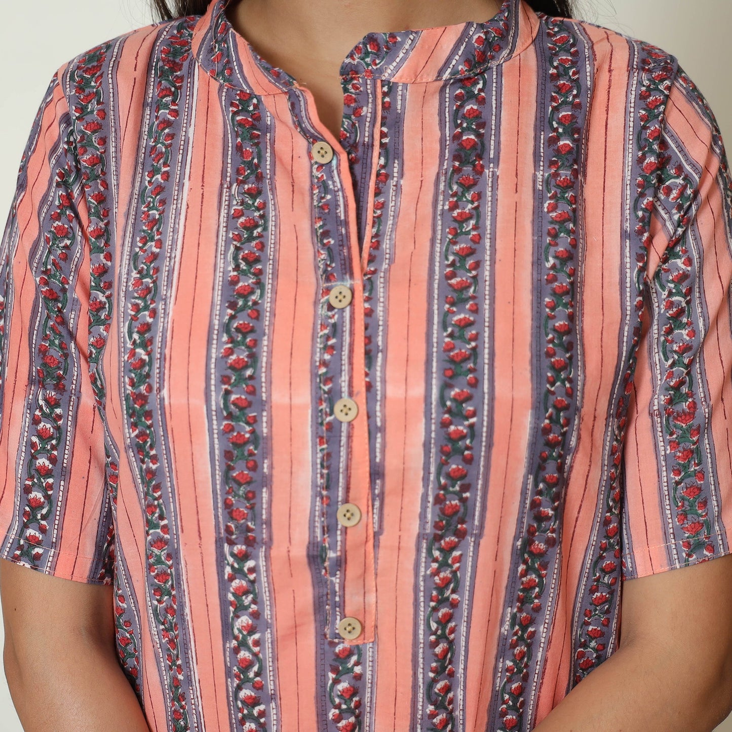 Sanganeri Block Printed Cotton Night Suit Set 03