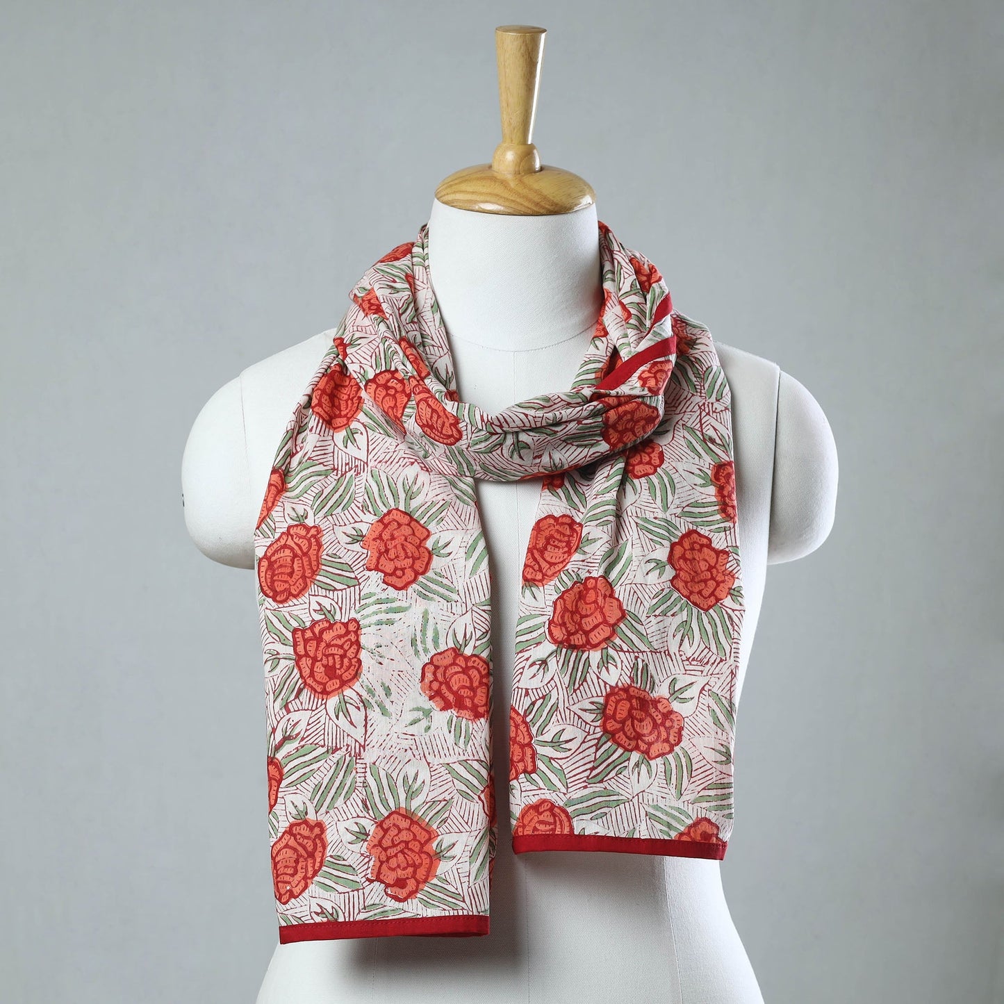 Sanganeri Block Printed Cotton Stole 08