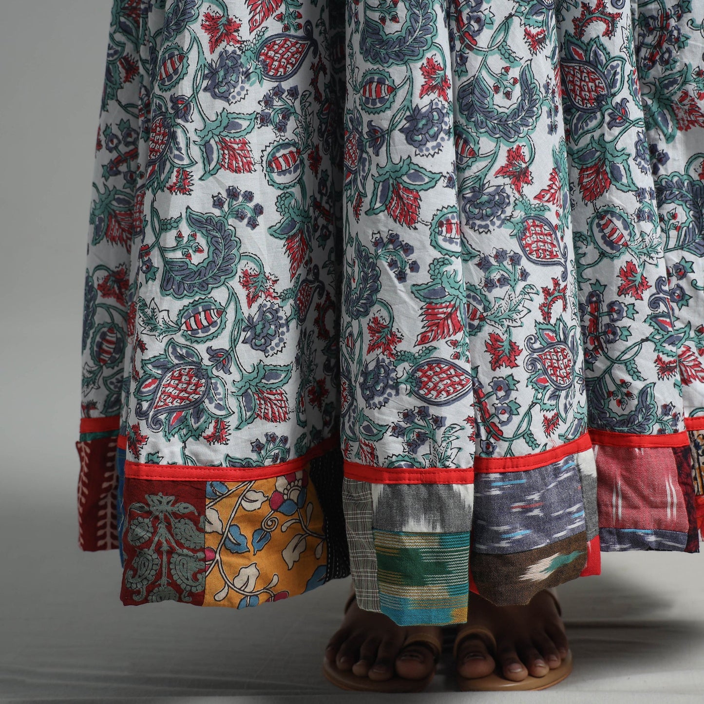 Shop Block Print Sanganeri Floral Skirt for Women