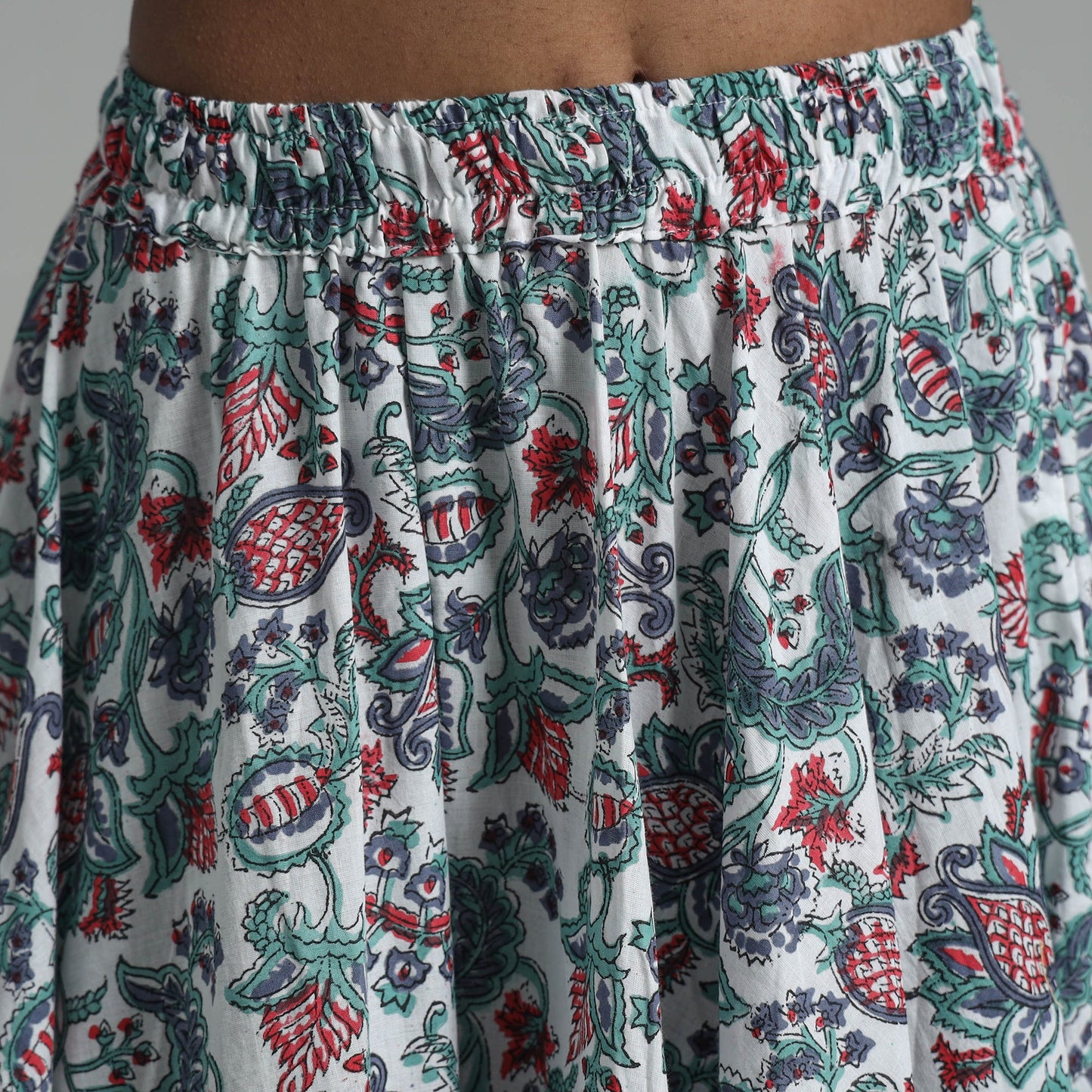 Shop Block Print Sanganeri Floral Skirt for Women