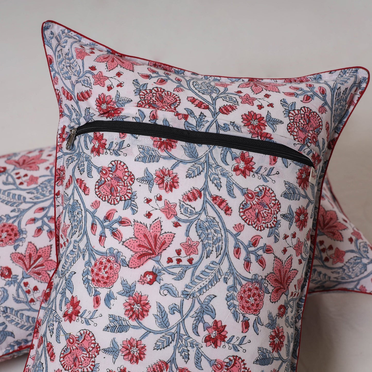 Sanganeri hand block print pillow cover (set of 2) 12