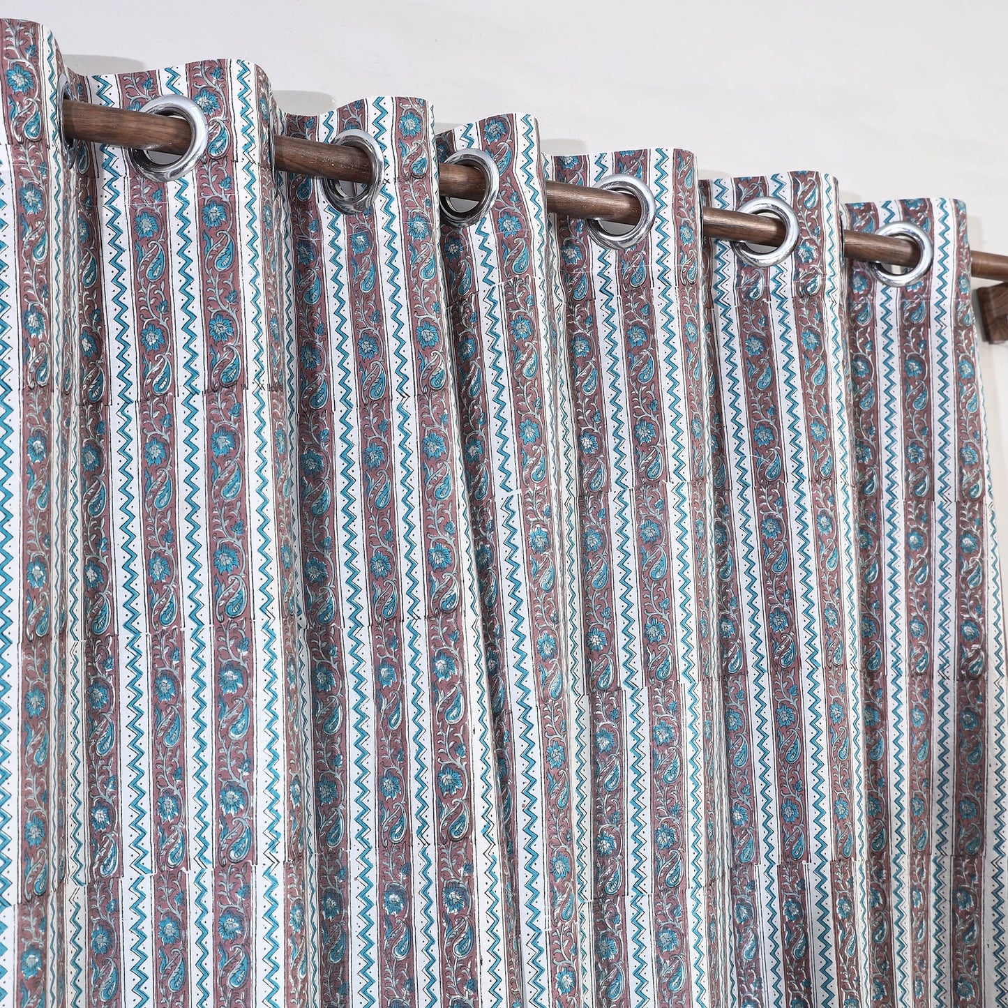 Buy Sanganeri Block Printed Cotton Door Curtain (7 x 3 Feet) (Single Piece) Online at iTopkri