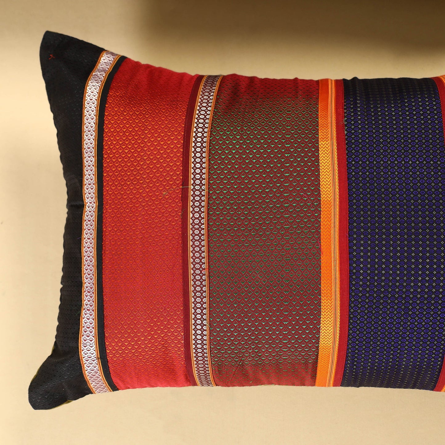 Set of 2 - Khun Patchwork Cotton Pillow Covers (25 x 15 in) 05