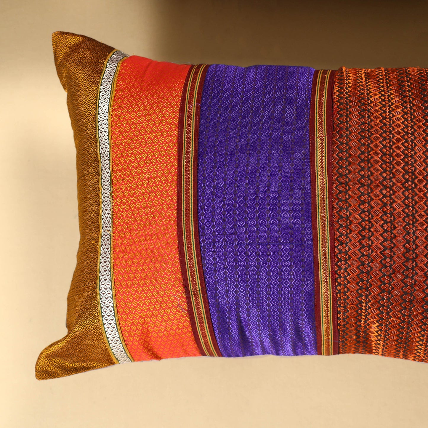 Set of 2 - Khun Patchwork Cotton Pillow Covers (25 x 15 in) 08