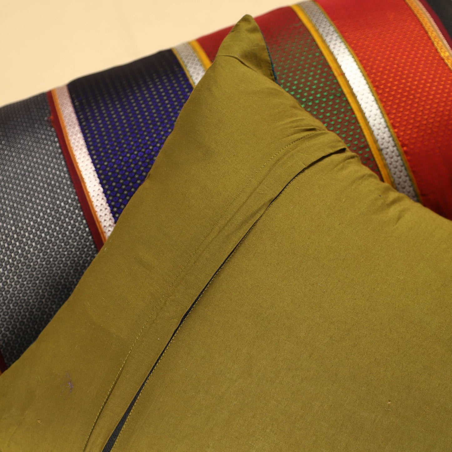 Set of 2 - Khun Patchwork Cotton Pillow Covers (25 x 15 in) 14