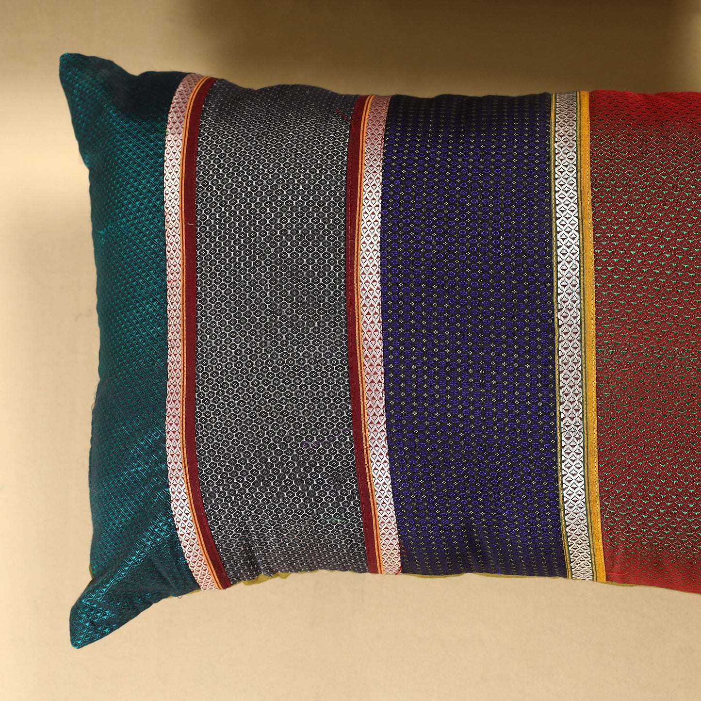 Set of 2 - Khun Patchwork Cotton Pillow Covers (25 x 15 in) 14