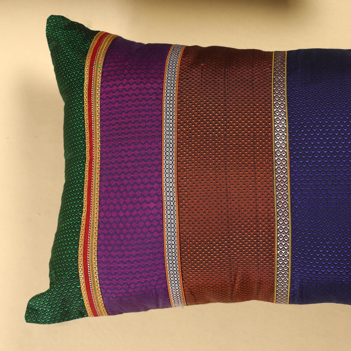 Set of 2 - Khun Patchwork Cotton Pillow Covers (25 x 15 in) 17