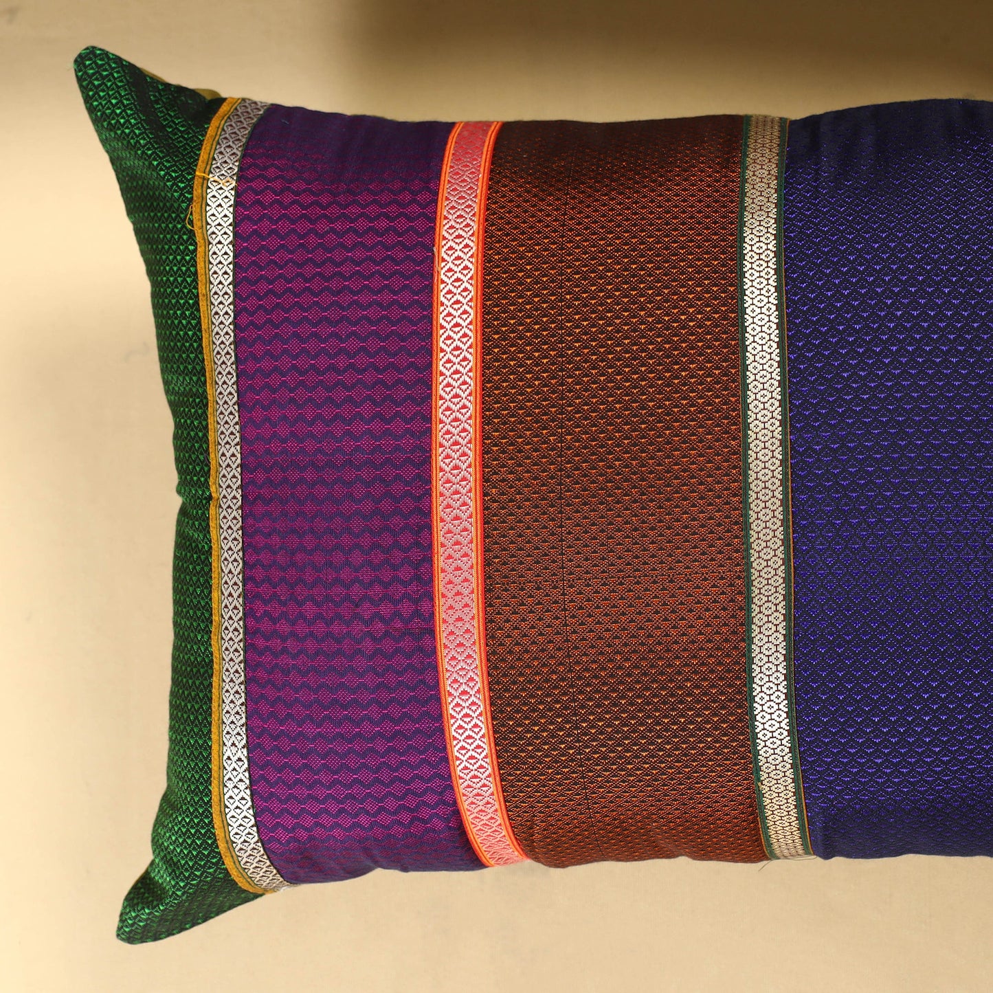 Set of 2 - Khun Patchwork Cotton Pillow Covers (25 x 15 in) 20