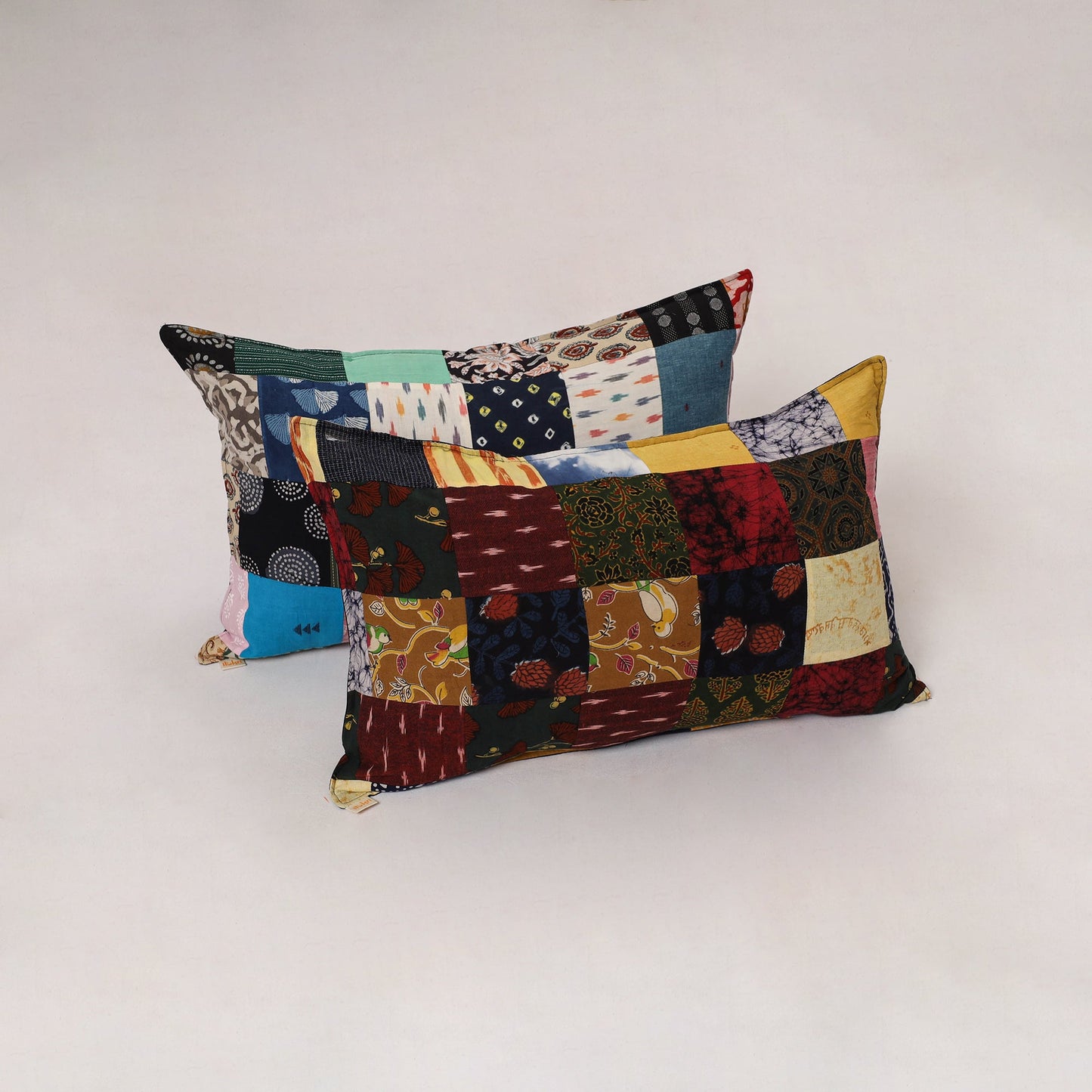 Multicolor - set of 2 patchwork cotton pillow cover 02