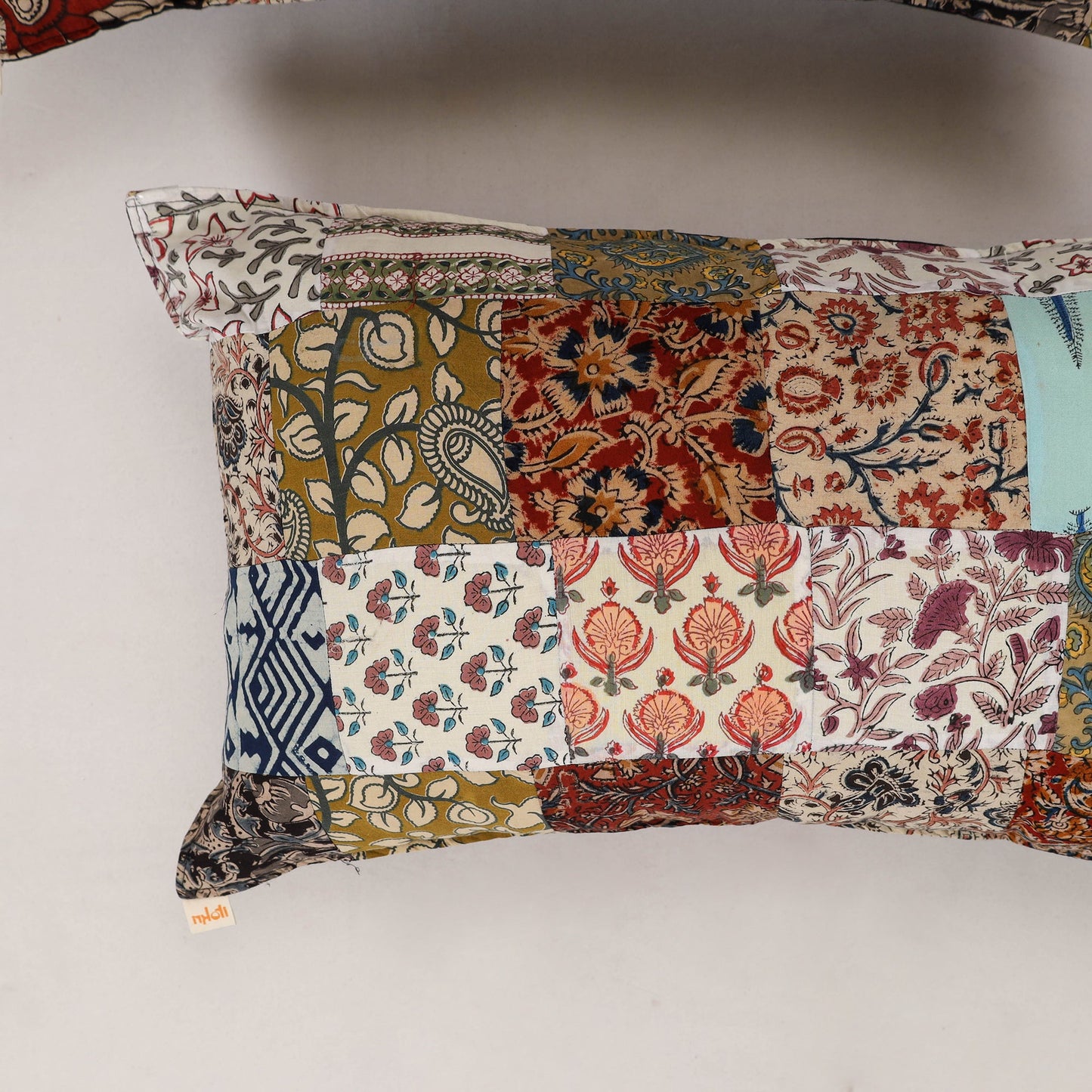 Multicolor - set of 2 patchwork cotton pillow cover 18
