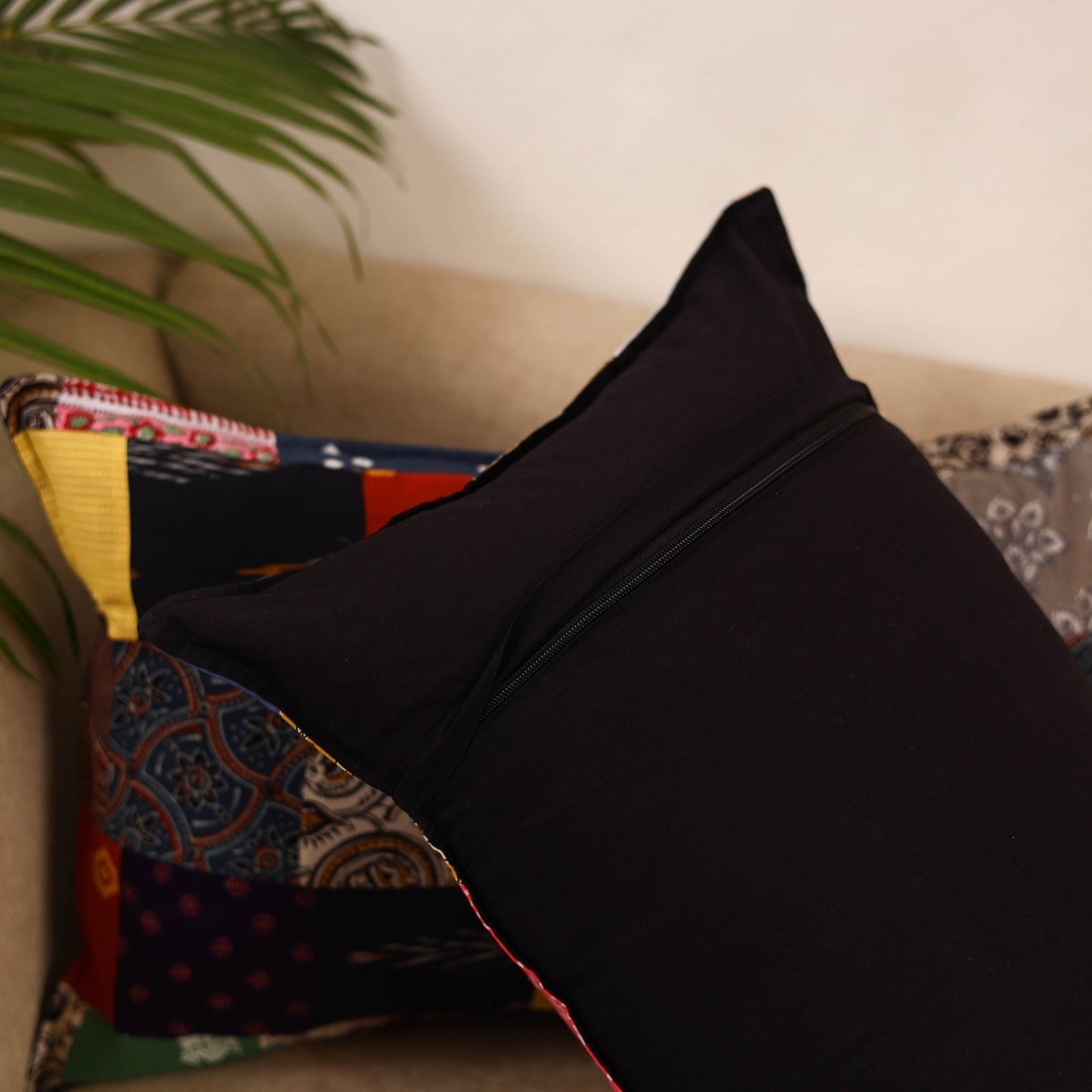 Set of 2 patchwork pillow covers 03 - handcrafted