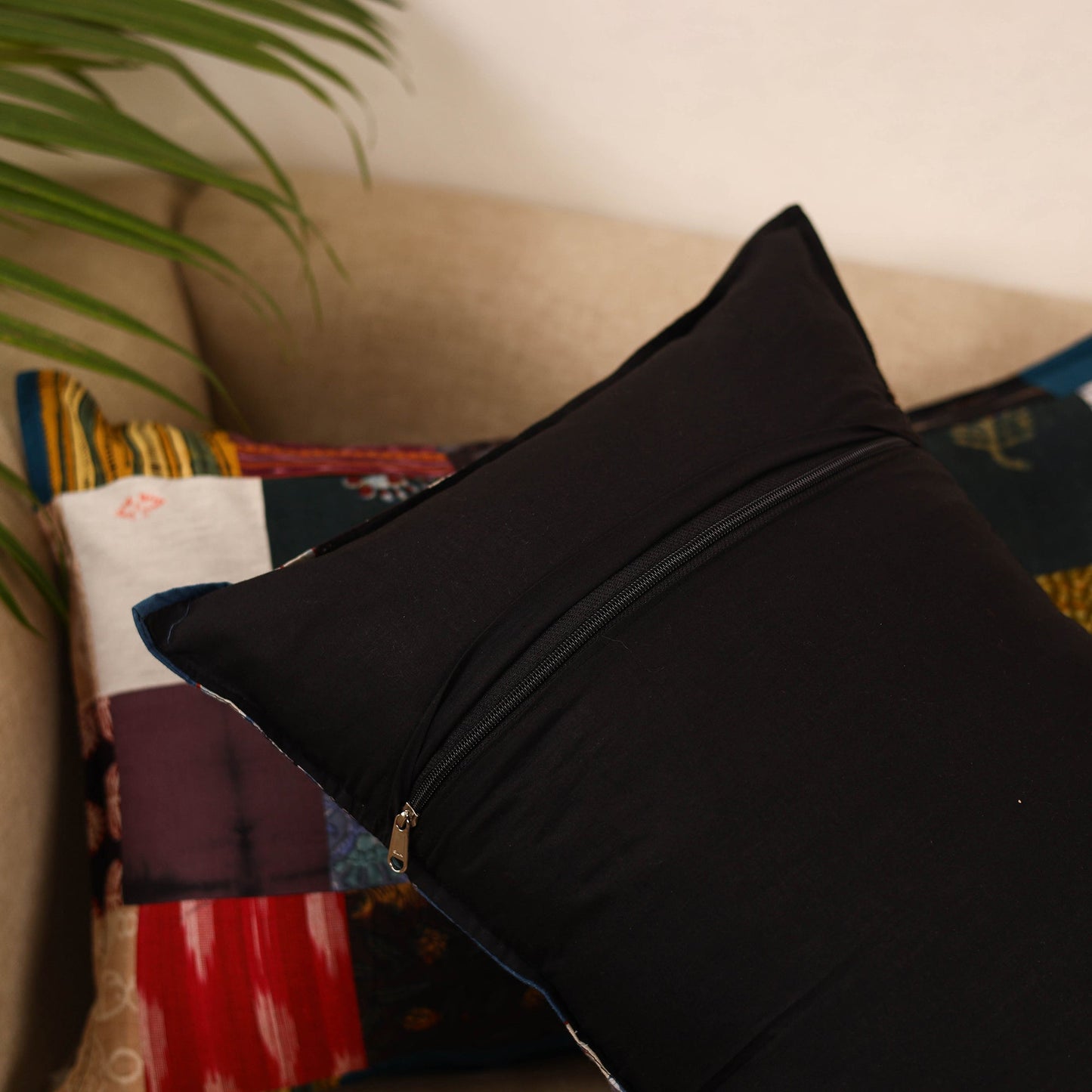 Set of 2 patchwork pillow covers 12 - handcrafted