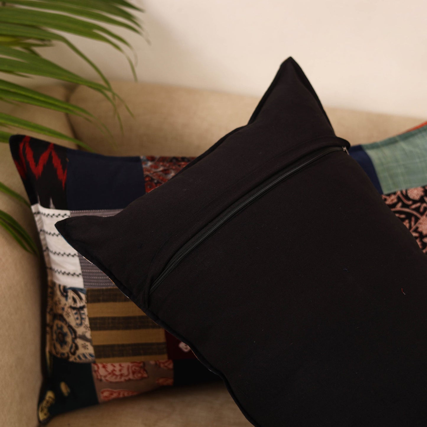 Set of 2 patchwork pillow covers 19 - handcrafted