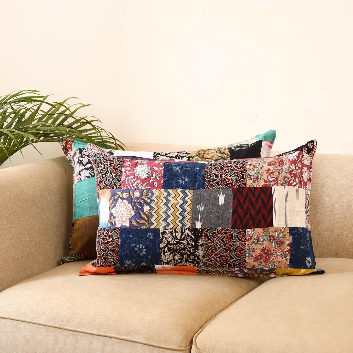 Set of 2 patchwork pillow covers 41 - handcrafted