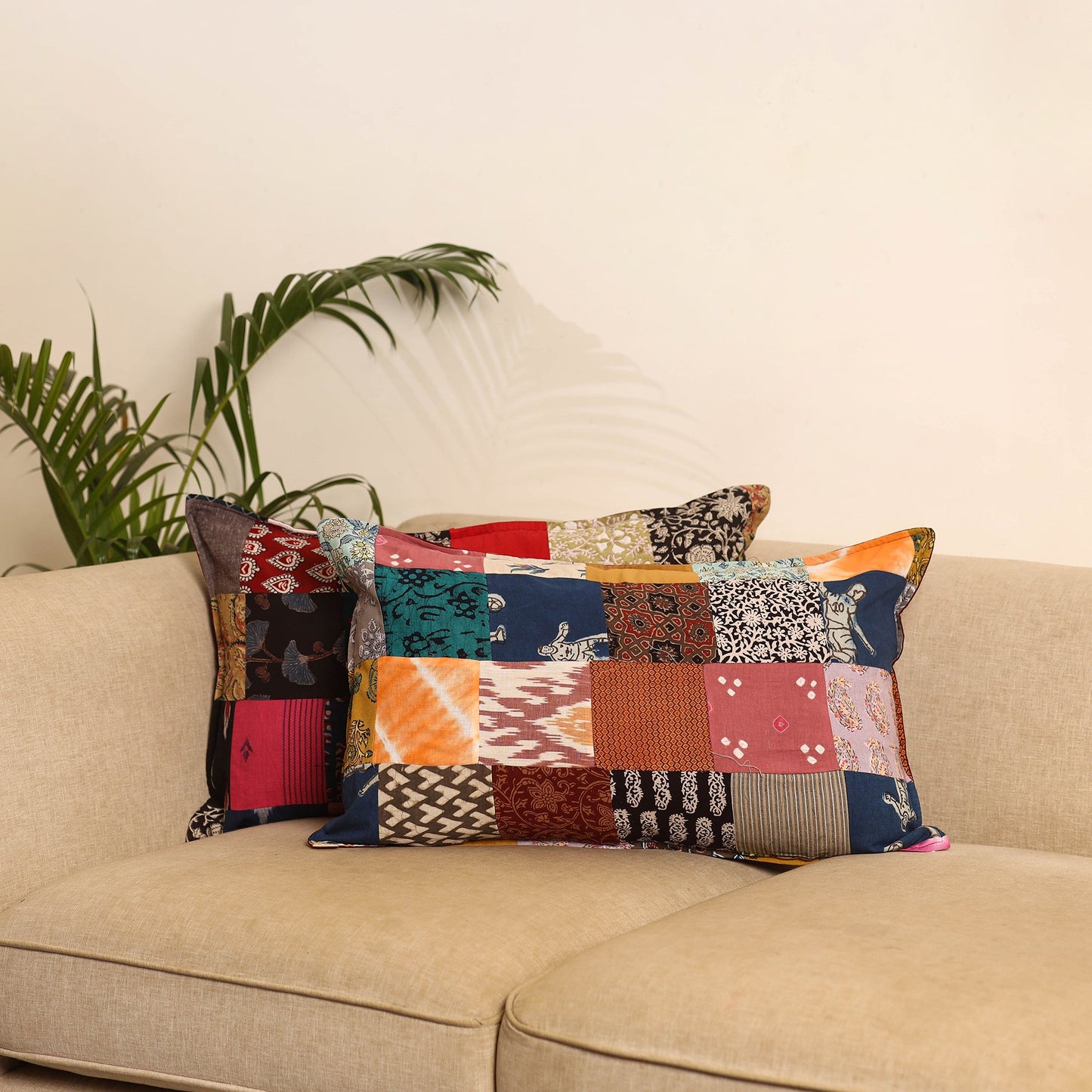 Multicolor - set of 2 patchwork pillow covers 61