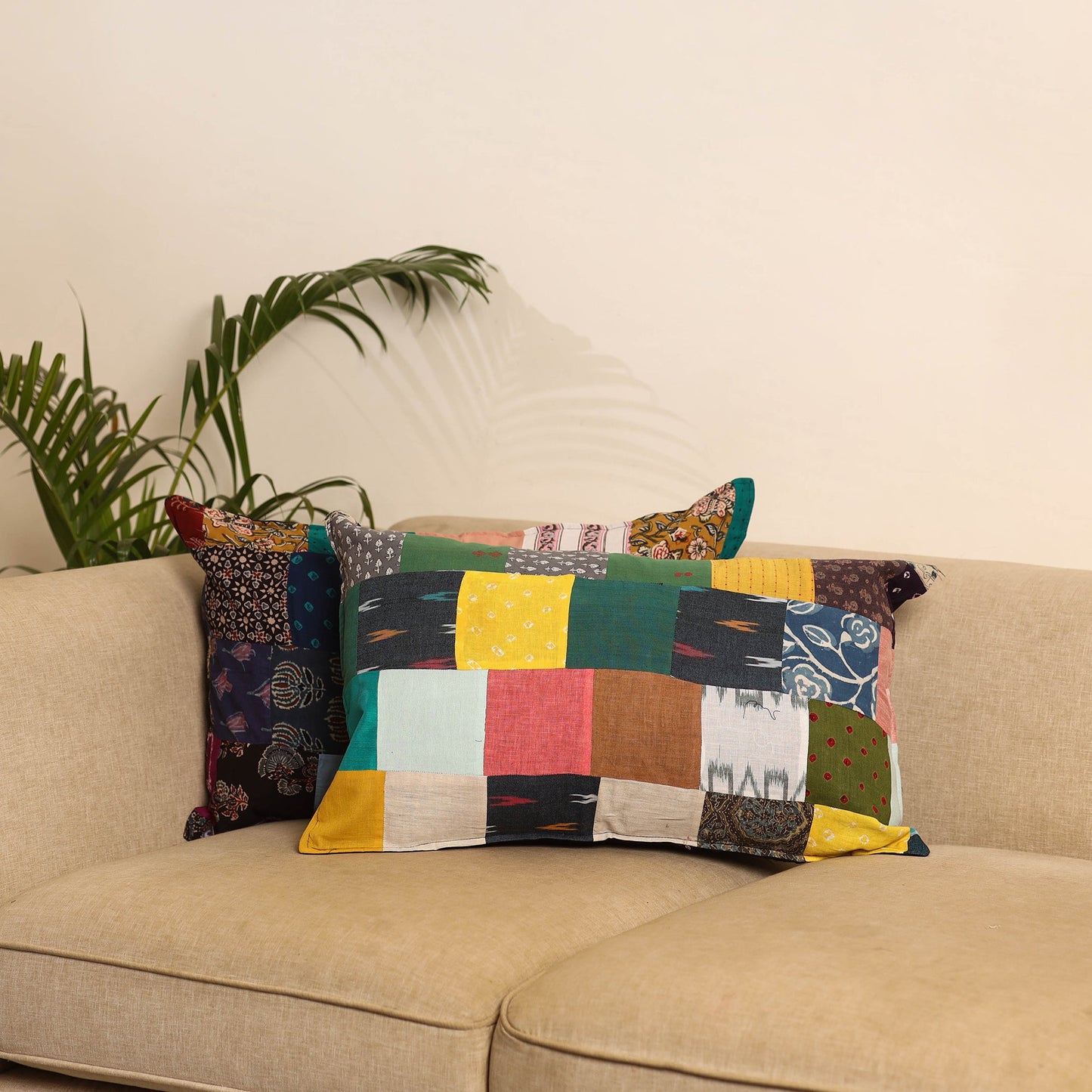 Multicolor - set of 2 patchwork pillow covers 69