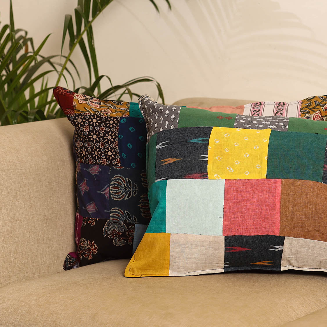 Multicolor - set of 2 patchwork pillow covers 69