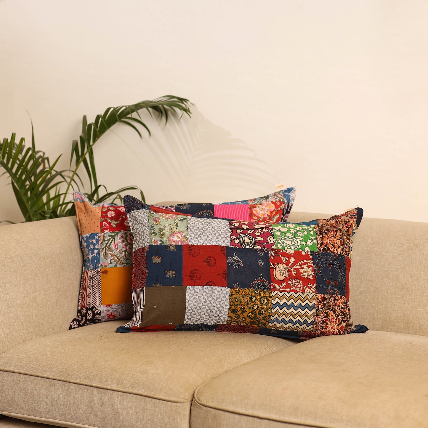 Multicolor - set of 2 patchwork pillow covers 73