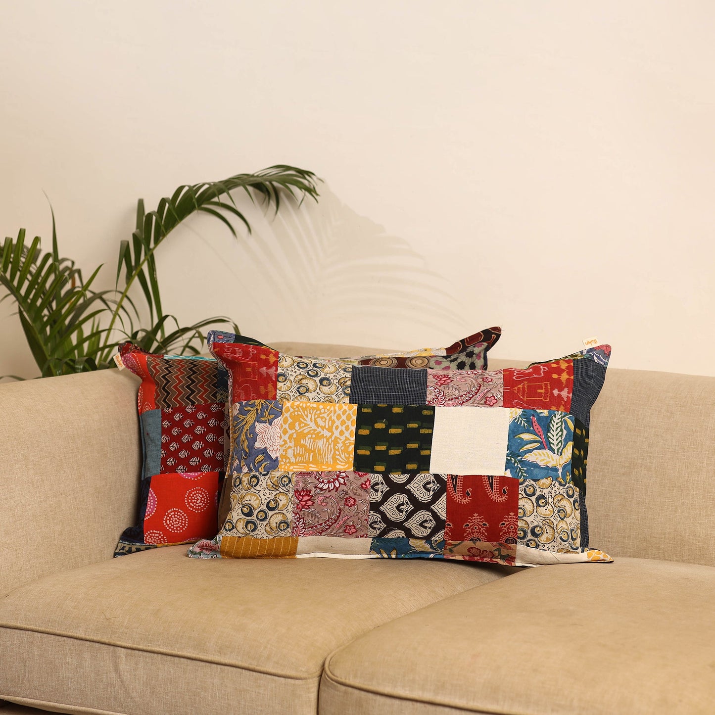 Multicolor - set of 2 patchwork pillow covers 74