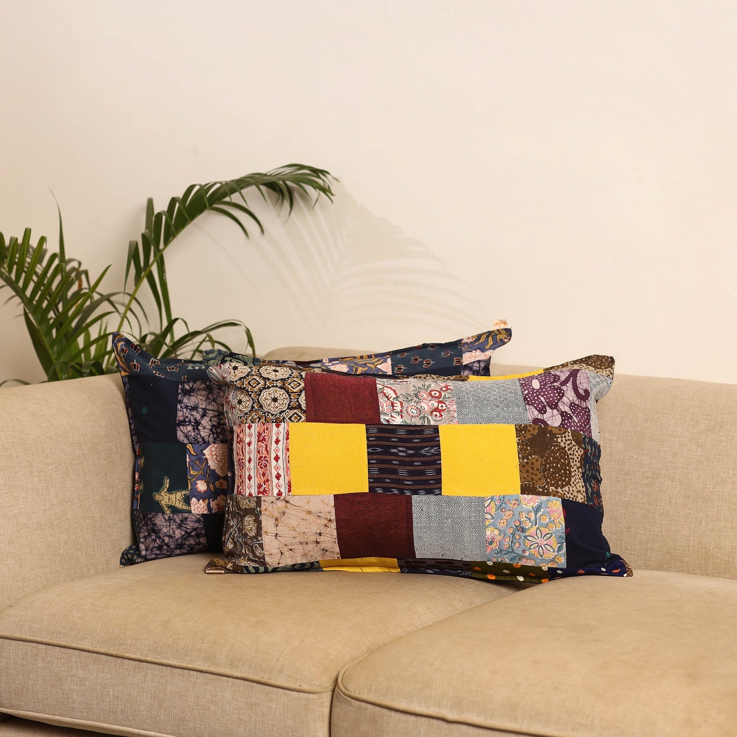 Multicolor - set of 2 patchwork pillow covers 76