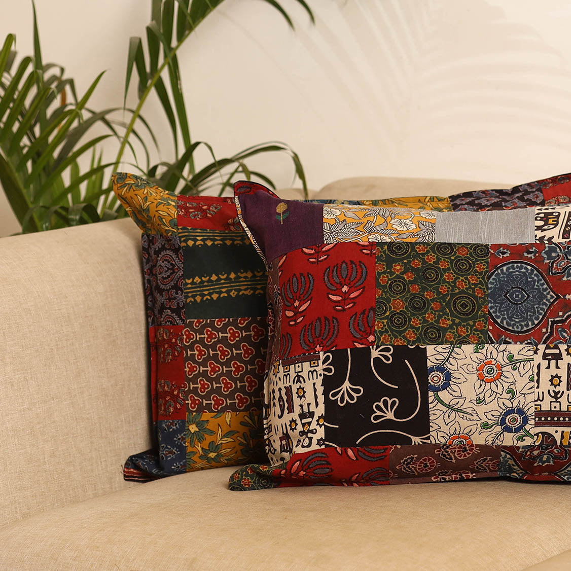 Multicolor - set of 2 patchwork pillow covers 78