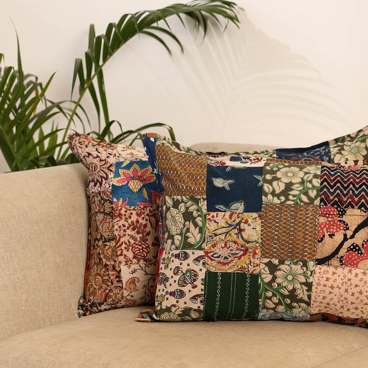 Multicolor - set of 2 patchwork pillow covers 81