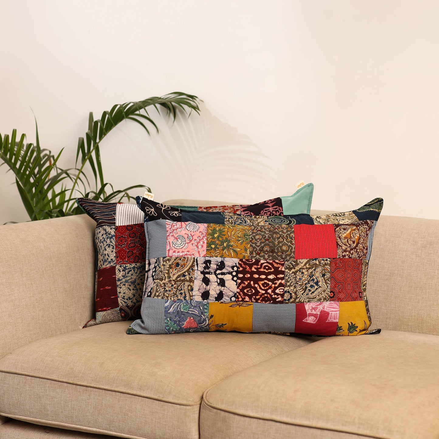 Multicolor - set of 2 patchwork pillow covers 83