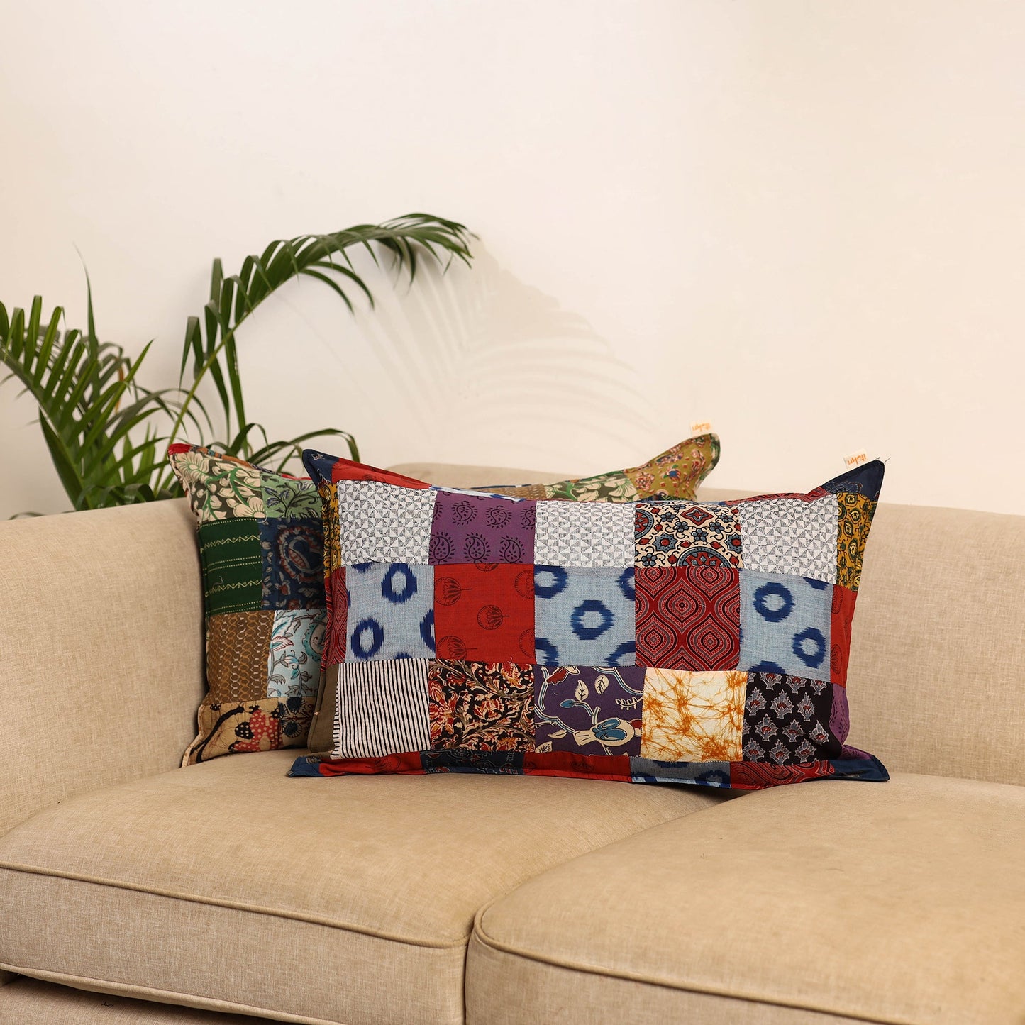 Multicolor - set of 2 patchwork pillow covers 93